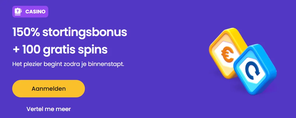 Winnerz Casino stortingsbonus en gratis spins Winnerz Casino aanbieding met 150% stortingsbonus en 100 gratis spins